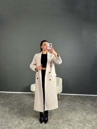 Willy Ekru Balıksırtı Premium Uzun Astarlı Kaban GausKABANGU004202