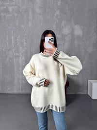 Jeyz Krem Nakışlı Triko KazakGausKAZAKGU00903968
