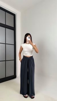 Antrasit Beli Çapraz Lastikli Bol Paça Oys Muadil Pantolon Gaus00606GausPANTOLONGU1002423