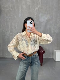 Nevada Bej Dantelli GömlekGausGÖMLEKGU100632