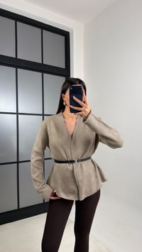 Vizon Kemerli Yumuşak Dokulu Triko Hırka GAUS-00784GAUSHIRKAGAUS-00784