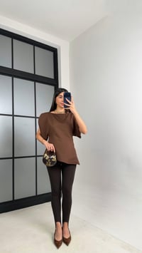 Kahve Balon Kol Bluz GAUS-01126GAUSBLUZGAUS-01126