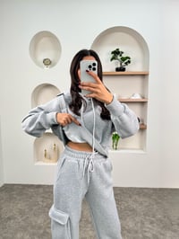 Este Gri Üç İplik Şardonlu Eşofman TakımıGausTAKIMGU00903546