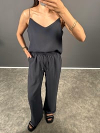 Lily Antrasit Tensel Askılı Bluz Pantolon İkili TakımGausTAKIMGU008737