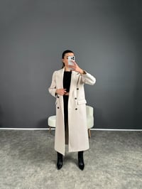 Willy Ekru Balıksırtı Premium Uzun Astarlı Kaban GausKABANGU004202