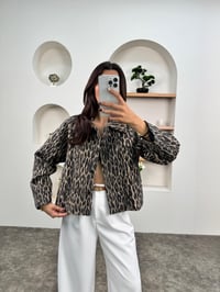 Sita Leopar Astarlı Düğmeli CeketGausCEKETGU00903697