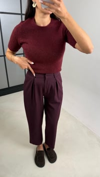 Mürdüm Cepli Kumaş Pantolon GAUS-00544GAUSPANTOLONGAUS-00544