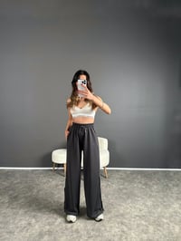 Füme Şeritli Çırtçırt Düğmeli Eşofman AltıGausPANTOLONGU004313