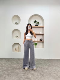 ZR Eskitme Gri Beli Lastikli Eşofman AltıGausEŞOFMANGU00903624