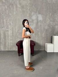 Weld Ekru Arkası Lastikli Cepli Harem PantolonGausPANTOLONGU00904102