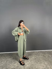 PRY Haki Premium Tensel Pantolon Gömlek TakımGausTAKIMGU008509