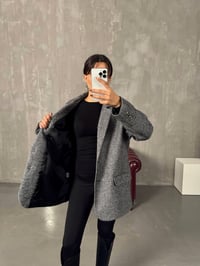 Dany Gri Çizgili Astarlı Kaşe Blazer CeketGausCEKETGU00903849