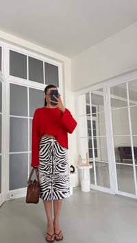Zebra Desenli Astarlı Tasarım Etek GAUS-02136GAUSSkirtGAUS-02136
