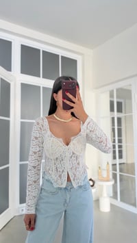 Ekru Dantel Detaylı Premium Korse Bluz GAUS-02281GAUSBLUZGAUS-02281
