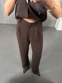 Jasmin Acı Kahve Premium Asimetrik Yelekli TakımGausTAKIMGU100343