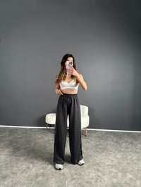 Füme Şeritli Çırtçırt Düğmeli Eşofman AltıGausPANTOLONGU004313