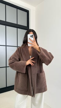 Kahve Kuşaklı Astarlı Peluş Kaban GAUS-00183GAUSJacketsGAUS-00183