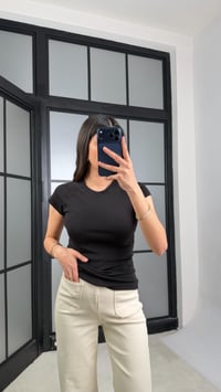 Siyah MD Muadil Basic Bluz GAUS-01351GAUSالبلوزات GAUS-01351