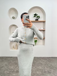 Lilya Gri Triko Hırka Etek TakımGausTAKIMGU00903539