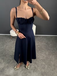 Lacivert Pinterest Viral Elbise GausELBİSEGU007275