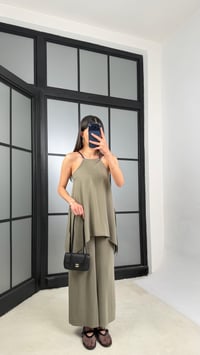 Yeşil Örgü Askılı Tencel Tulum GAUS-01436GAUSTULUMGAUS-01436