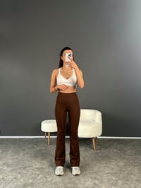 Kahverengi İspanyol Oysh Şardonlu PantolonGausPANTOLONGU002426