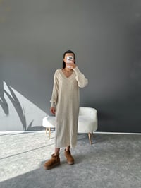 Ros Taş Uzun Triko ElbiseGausELBİSEGU002422