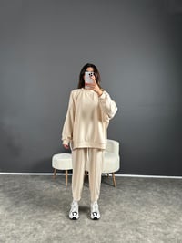 Buch Krem Oysh Kumaş Oversize İkili TakımGausTAKIMGU004238