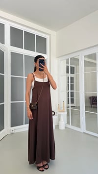 Kahve Atlet Detaylı Tasarım Elbise GAUS-01737GAUSELBİSEGAUS-01737