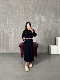 Terav Siyah Premium Triko ElbiseGausELBİSEGU00904088