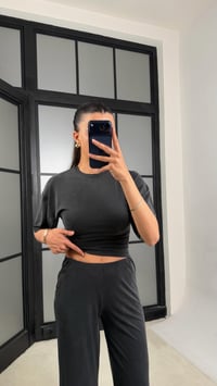 Siyah Bluz Beli Lastikli Pantolon Muadil Takım GAUS-01547GAUSTAKIMGAUS-01547