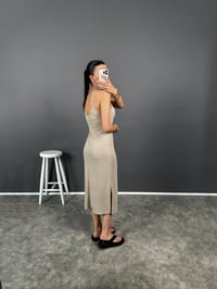 Karlee Taş İp Askılı Yırtmaçlı Elbise GausELBİSEGU008199