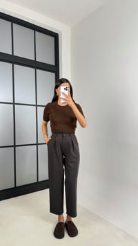 Acı Kahve Cepli Kumaş Pantolon GAUS-00544GAUSPANTOLONGAUS-00544