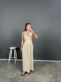 Viktoria Taş Örgü Detaylı Müslin ElbiseGausELBİSEGU008189