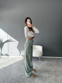 GR Yeşil Cep Detaylı Eskitme JeanGausDENİM PANTOLONGU002922