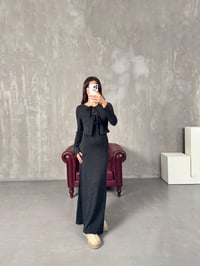 Bagg Antrasit Askılı Elbise Hırka İkili TakımGausELBİSEGU00904093