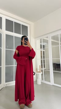Bordo Yumuşak Dokulu Likralı 3'lü Premium Takım GAUS-01494GAUSSuitsGAUS-01494