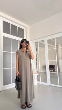 Haki OYS Model Polo Yaka Basic Elbise GAUS-01728GAUSELBİSEGAUS-01728