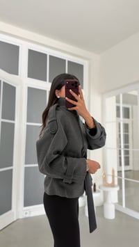 Antrasit Dik Yaka MD Muadil Astarlı Kaban GAUS-02366GAUSKABANGAUS-02366