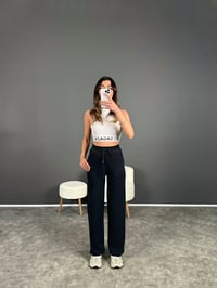 Oys Siyah Modal Palazzo Pantolon GausPANTOLONGU004040