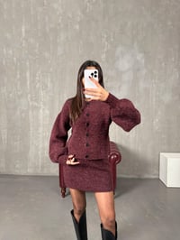 Steva Bordo Hırka Etek Premium İkili TakımGausTAKIMGU10059