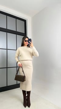 Taş Yumuşak Dokulu Triko Elbise GAUS-01083GAUSELBİSEGAUS-01083