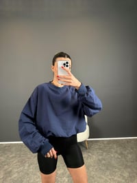 Lacivert Paraşüt Basic SweatGausSWEATSHIRTGU004339