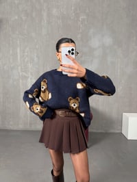 Lavis Lacivert Teddy Örme Triko KazakGausKAZAKGU10078