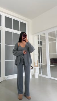 Gri Yumuşak Dokulu Üçlü Premium Takım GAUS-02028 GAUS-02210GAUSTAKIMGAUS-02210