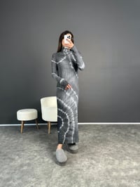 DK Gri Eskitme Triko Elbise GausELBİSEGU002569