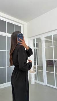 Siyah Vatkalı Hırka Fermuar Detaylı Pantolon İkili Takım GAUS-02098GAUSTAKIMGAUS-02098