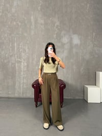 Lones Haki Kemer Detaylı PantolonGausPANTOLONGU100179