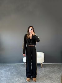 Premium Siyah Şeritli İkili Takım GausTAKIMGU002931