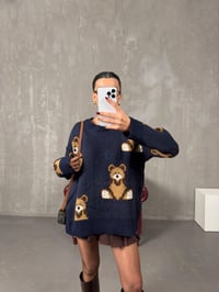 Lavis Lacivert Teddy Örme Triko KazakGausKAZAKGU10078